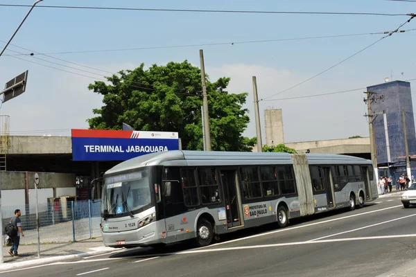 Sao Paulo 2023 Jabaquara Terminalinde Trenler Metroların Durduğu Gün Hareket — Stok fotoğraf