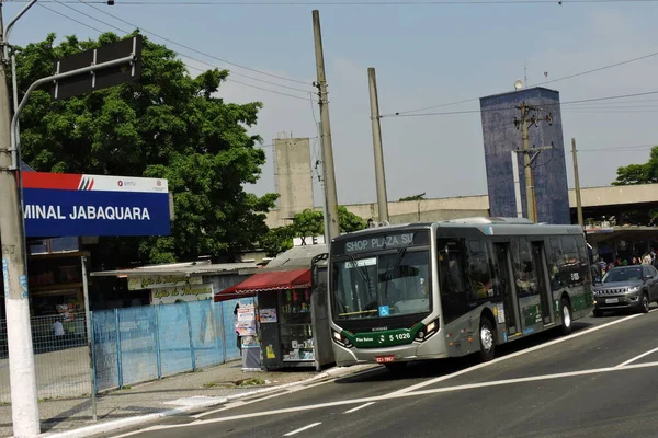 Sao Paulo 2023 Movement Jabaquara Terminal Day Trains Subways Stopped — Stock Photo, Image