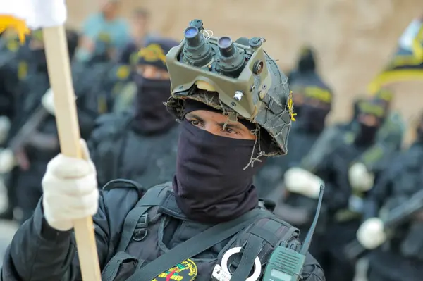 Oktober 2023 Gaza Palästina Kämpfer Der Quds Brigaden Des Militärischen — Stockfoto