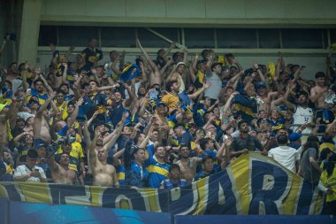 Sao Paulo (SP), 10 Ekim 2023 - Sao Paulo 'nun batısındaki Allianz Parque' da futbol taraftarlarının LIBERTADORES / PALMEIRAS.