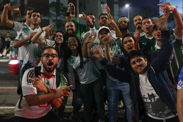 Сан Паулу Жовтня 2023 Року Футбольні Фанати Футболу Відбулися Альянц — стокове фото