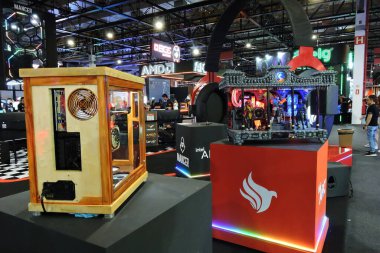 Sao Paulo (SP), Brezilya 10 / 11 / 2023 - Brezilya 'nın Pazar gününe kadar devam eden ve Nintendo standları, Sega, Samsung, Ubisoft ve Ubisoft' un yer aldığı Brezilya 'nın en büyük oyun ve oyuncu ürünleri fuarının açılışında yer alıyor. 