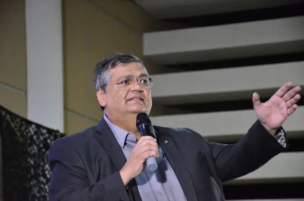 Natal Brazylia 2023 Minister Sprawiedliwości Flavio Dino Gubernator Rio Grande — Zdjęcie stockowe