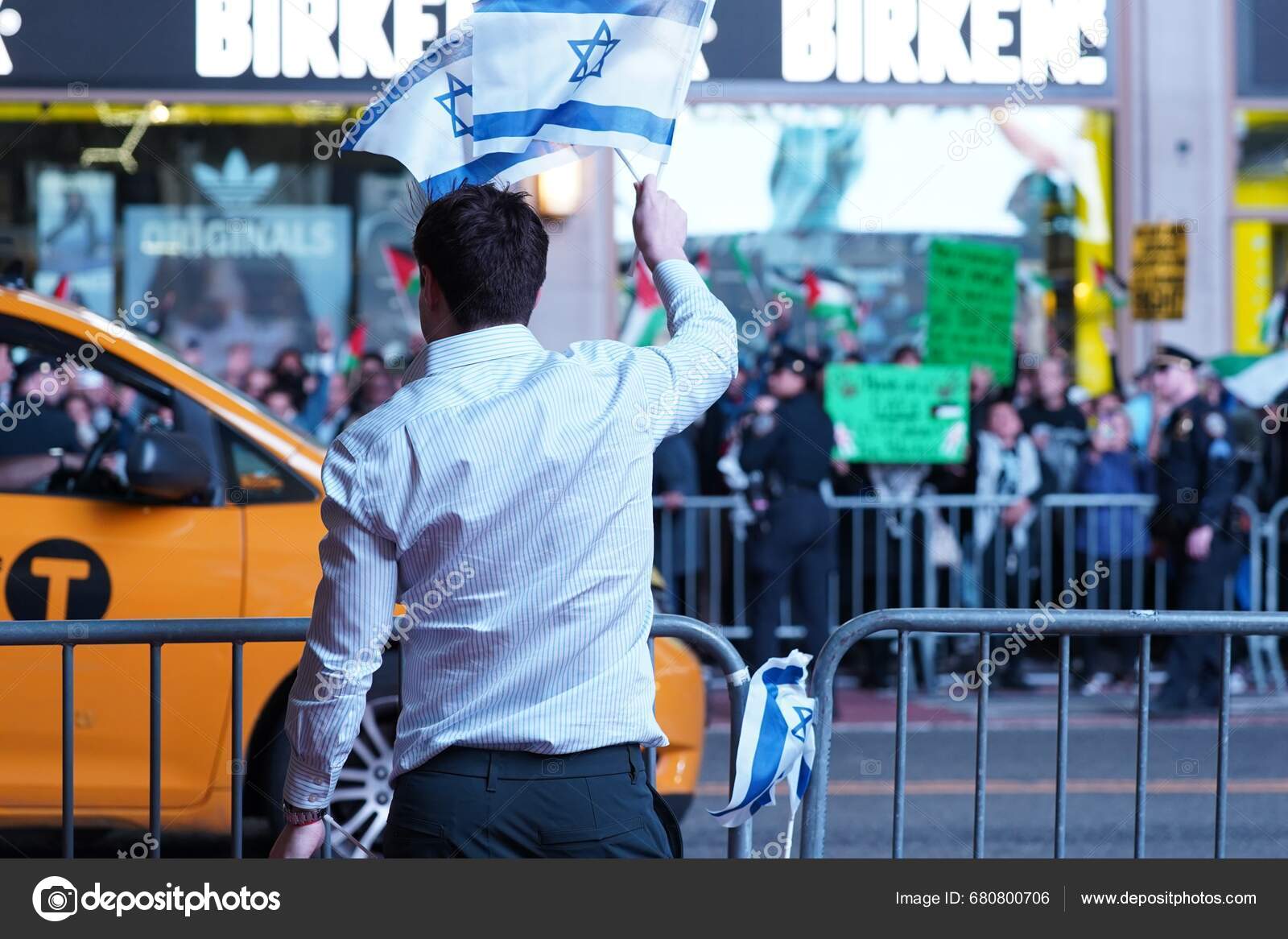 Pro Palestine Rally Times Square October New York Usa Midtown – Stock