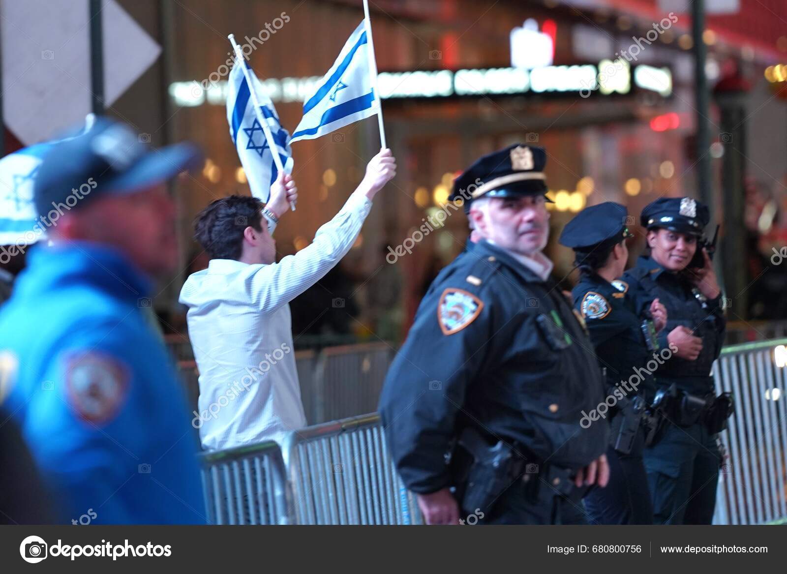 Pro Palestine Rally Times Square October New York Usa Midtown – Stock