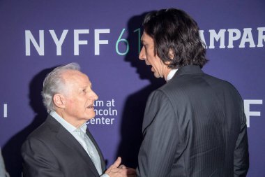 61. New York Film Festivali - Ferrari. 13 Ekim 2023, New York, New York, ABD: Michael Mann ve Adam Driver, Alice Tully Hall, Lincoln Center 'da düzenlenen 61. 