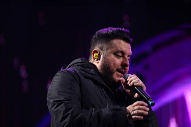 CURITIBA (PR), Brazil 10 / 14 / 2023 - SHOW / CABARE / LEONARDO / BRUNO E MARRONE - Cabare Show with the Performans of Singer Leonardo and the Duo Bruno and Marrone at Pedreira Paulo Leminski in Curitiba (14)).