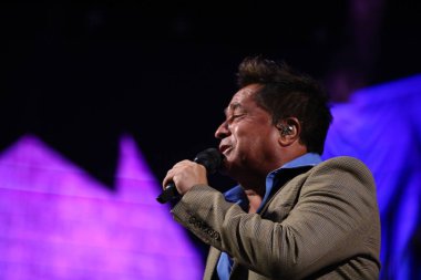 CURITIBA (PR), Brazil 10 / 14 / 2023 - SHOW / CABARE / LEONARDO / BRUNO E MARRONE - Cabare Show with the Performans of Singer Leonardo and the Duo Bruno and Marrone at Pedreira Paulo Leminski in Curitiba (14)).