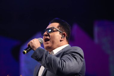 CURITIBA (PR), Brazil 10 / 14 / 2023 - SHOW / CABARE / LEONARDO / BRUNO E MARRONE - Cabare Show with the Performans of Singer Leonardo and the Duo Bruno and Marrone at Pedreira Paulo Leminski in Curitiba (14)).