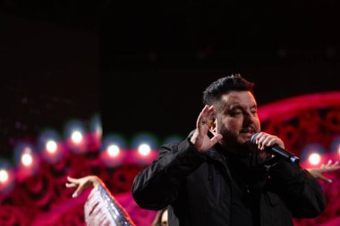 CURITIBA (PR), Brazil 10 / 14 / 2023 - SHOW / CABARE / LEONARDO / BRUNO E MARRONE - Cabare Show with the Performans of Singer Leonardo and the Duo Bruno and Marrone at Pedreira Paulo Leminski in Curitiba (14)).