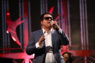 CURITIBA (PR), Brazil 10 / 14 / 2023 - SHOW / CABARE / LEONARDO / BRUNO E MARRONE - Cabare Show with the Performans of Singer Leonardo and the Duo Bruno and Marrone at Pedreira Paulo Leminski in Curitiba (14)).