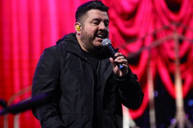 CURITIBA (PR), Brazil 10 / 14 / 2023 - SHOW / CABARE / LEONARDO / BRUNO E MARRONE - Cabare Show with the Performans of Singer Leonardo and the Duo Bruno and Marrone at Pedreira Paulo Leminski in Curitiba (14)).