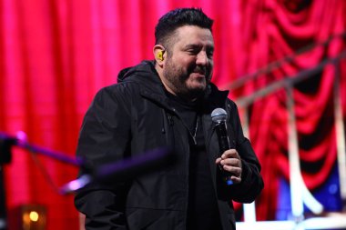 CURITIBA (PR), Brazil 10 / 14 / 2023 - SHOW / CABARE / LEONARDO / BRUNO E MARRONE - Cabare Show with the Performans of Singer Leonardo and the Duo Bruno and Marrone at Pedreira Paulo Leminski in Curitiba (14)).