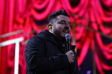 CURITIBA (PR), Brazil 10 / 14 / 2023 - SHOW / CABARE / LEONARDO / BRUNO E MARRONE - Cabare Show with the Performans of Singer Leonardo and the Duo Bruno and Marrone at Pedreira Paulo Leminski in Curitiba (14)).