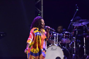 NATAL (RN), Brezilya 14 / 10 / 2022 - Bahia 'lı şarkıcı ve aynı zamanda Brezilya Kültür Bakanı Margareth Menezes, Natal RN' de düzenlenen MADA festivalinin 25. yıldönümüne katıldı.. 