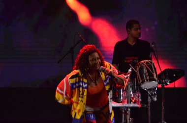 NATAL (RN), Brezilya 14 / 10 / 2022 - Bahia 'lı şarkıcı ve aynı zamanda Brezilya Kültür Bakanı Margareth Menezes, Natal RN' de düzenlenen MADA festivalinin 25. yıldönümüne katıldı.. 