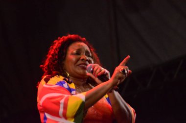 NATAL (RN), Brezilya 14 / 10 / 2022 - Bahia 'lı şarkıcı ve aynı zamanda Brezilya Kültür Bakanı Margareth Menezes, Natal RN' de düzenlenen MADA festivalinin 25. yıldönümüne katıldı.. 