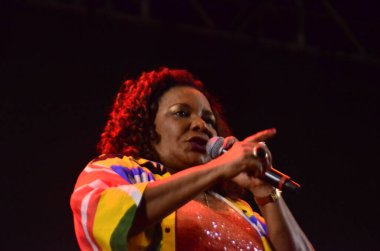 NATAL (RN), Brezilya 14 / 10 / 2022 - Bahia 'lı şarkıcı ve aynı zamanda Brezilya Kültür Bakanı Margareth Menezes, Natal RN' de düzenlenen MADA festivalinin 25. yıldönümüne katıldı.. 