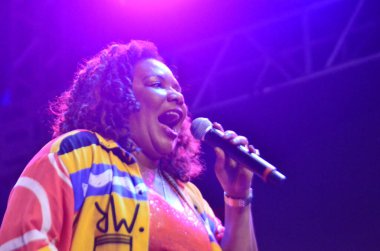 NATAL (RN), Brezilya 14 / 10 / 2022 - Bahia 'lı şarkıcı ve aynı zamanda Brezilya Kültür Bakanı Margareth Menezes, Natal RN' de düzenlenen MADA festivalinin 25. yıldönümüne katıldı.. 