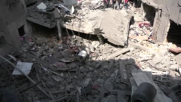 Gazze Nin Kuzeybatısındaki Maqousi Bölgesinde Srail Savaş Uçakları Tarafından Hedef — Stok video