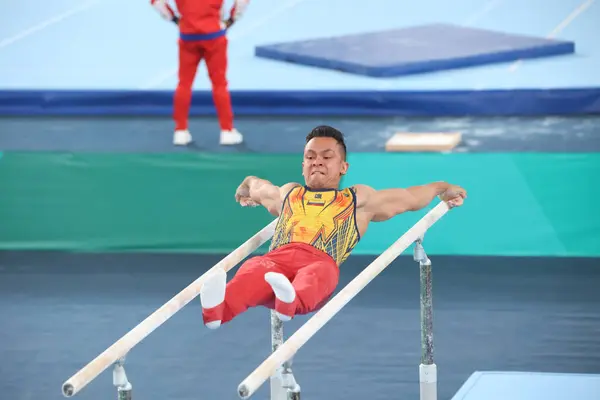 Santiago Chili 2023 Jeux Panaméricains Santiago Entraînement Gymnastique Des Athlètes — Photo