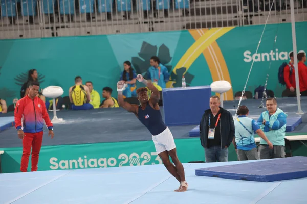 Santiago Chili 2023 Jeux Panaméricains Santiago Entraînement Gymnastique Des Athlètes — Photo