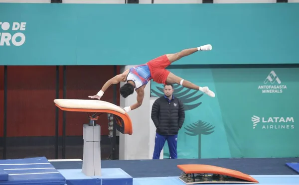 Athlètes Pendant Séance Entraînement Gratuit Gymnastique Artistique Octobre 2023 Santiago — Photo