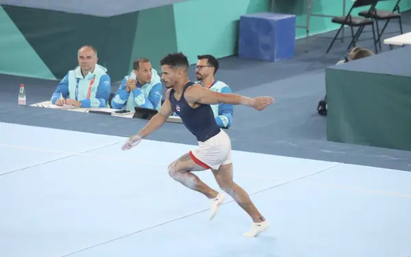 Sanatsal Jimnastik Bedava Eğitim Oturumu Sırasında Sporcular Ekim 2023 Santiago — Stok fotoğraf