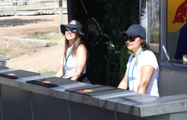 Panamerikan Villa Basın Turu. 19 Ekim 2023, Santiago, Şili: 20 Ekim - 5 Kasım tarihleri arasında Şili 'nin Santiago kentinde düzenlenen 2023 Pan Amerikan Oyunları resmi açılışından önce Panamerika Villa Press Tour