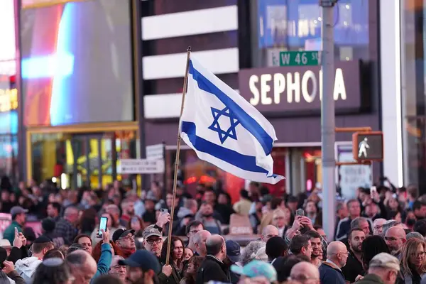 Raliul Consiliului American Israelian Din Times Square Octombrie 2023 Times Fotografie de stoc