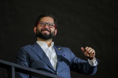 Santiago (Şili), 10 / 20 / 2023 - Şili Başkanı Gabriel Boriç, 20 Ekim - 5 Kasım tarihleri arasında Santiago 'da gerçekleşecek olan 2023 Pan Amerikan Oyunları' nın açılış törenine katıldı. 