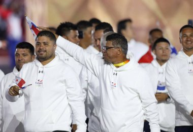 Santiago 'daki 2023 Pan Amerikan Oyunları açılış seremonisi. 20 Ekim 2023, Santiago, Şili: 20 Ekim - 5 Kasım tarihleri arasında Santiago 'da düzenlenen 2023 Pan Amerikan Oyunlarının açılış töreni 