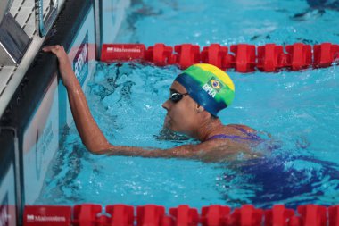 Santiago (CHL), 10 / 20 / 2023 - SwIMMING / 4X100 FREE / WOMEN / GAMES / PAN AMERICAN / CHILE - Kadınlar yüzme takımı finallere 3: 42.27 dakika, Santiago, Şili 'deki Ulusal Stadyum' daki su merkezinde düzenlenen elemelerde en iyi zamanı elde etti..