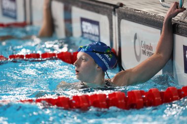 Santiago (CHL), 10 / 21 / 2023 - SwIMMING - Kanada altını, ABD gümüşü ve Brezilya Bronzu ile bayanlar 4x100 metre serbest stilinin finali, Şili 'nin Santiago kentindeki Ulusal Stadyum' da Pan Amerika 'nın
