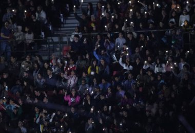 Santiago 'daki 2023 Pan Amerikan Oyunları açılış seremonisi. 20 Ekim 2023, Santiago, Şili: 20 Ekim - 5 Kasım tarihleri arasında Santiago 'da düzenlenen 2023 Pan Amerikan Oyunlarının açılış töreni 