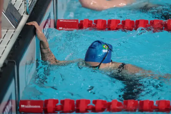 Santiago Chl 2023 Swimming 4X100 Free Women Games Pan American — Stok fotoğraf
