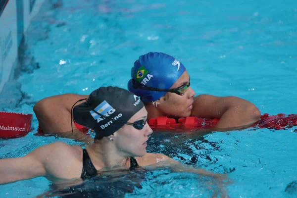 Santiago Chl 2023 Swimming 4X100 Free Women Games Pan American — Stok fotoğraf