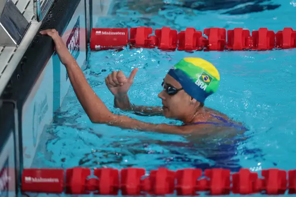 Santiago Chl 2023 Swimming 4X100 Free Women Games Pan American — Stock fotografie