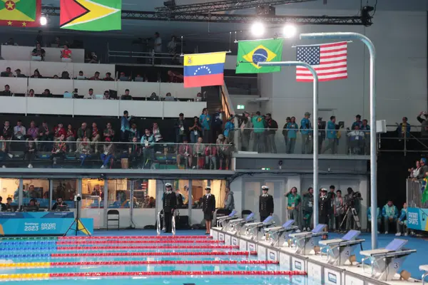 Santiago Chl 2023 Zwembad 400M Freedom Men Games Pan American — Stockfoto