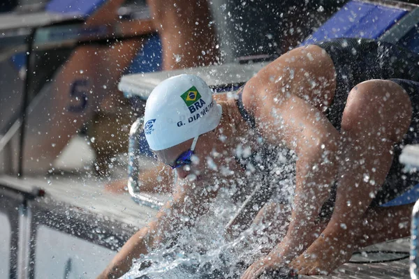 Santiago Chl 2023 Nadando Final Del Freestyle Femenino 4X100M Con — Foto de Stock