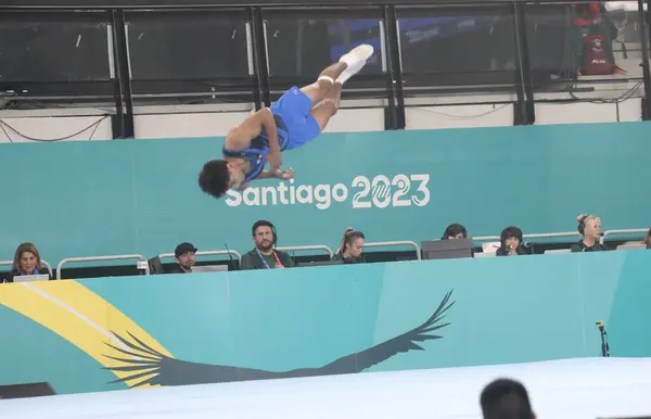 Santiago Chili 2023 Artistieke Gymnastiekfinale Voor Mannen Met Miranda Bernardo — Stockfoto