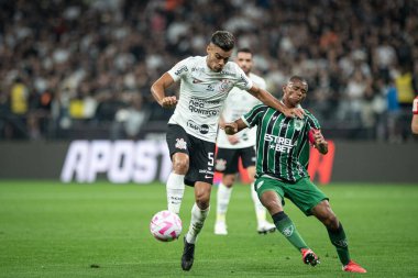 Sao Paulo, Brezilya - 10 / 22 / 2023: Sao Paulo 'daki BRASILEIRO ve CORINTHIANS maçı, bu Pazar, 22 Ekim 2023. 