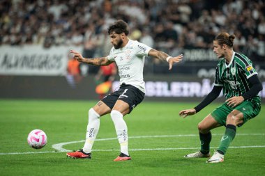 Sao Paulo, Brezilya - 10 / 22 / 2023: Sao Paulo 'daki BRASILEIRO ve CORINTHIANS maçı, bu Pazar, 22 Ekim 2023. 