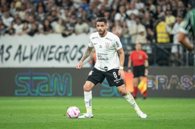 Sao Paulo, Brezilya - 10 / 22 / 2023: Sao Paulo 'daki BRASILEIRO ve CORINTHIANS maçı, bu Pazar, 22 Ekim 2023. 