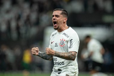 Sao Paulo, Brezilya - 10 / 22 / 2023: Sao Paulo 'daki BRASILEIRO ve CORINTHIANS maçı, bu Pazar, 22 Ekim 2023. 