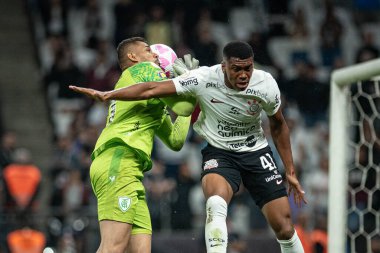 Sao Paulo, Brezilya - 10 / 22 / 2023: Sao Paulo 'daki BRASILEIRO ve CORINTHIANS maçı, bu Pazar, 22 Ekim 2023. 