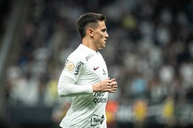 Sao Paulo, Brezilya - 10 / 22 / 2023: Sao Paulo 'daki BRASILEIRO ve CORINTHIANS maçı, bu Pazar, 22 Ekim 2023. 