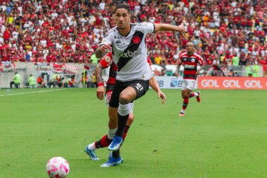 Rio de Janeiro, Brezilya - 10 / 22 / 2023: 2023 Brezilya Şampiyonası 'nın 28. turu için geçerli olan Flamengo ile Vasco arasındaki maç Mario Filho Stadyumu' nda (Maracana)