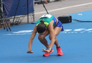 Pan Amerikan Oyunları Kadınlar 42.2 KM Maraton Yarışları. 22 Ekim Santiago, Şili: Şili 'nin Santiago kentindeki Higgins Parkı' nda düzenlenen Pan Amerikan Oyunları 42.2 KM Maratonu 'nu Meksikalı Citlali Cristian kazandı.