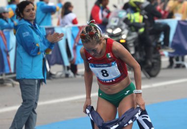 Pan Amerikan Oyunları Kadınlar 42.2 KM Maraton Yarışları. 22 Ekim Santiago, Şili: Şili 'nin Santiago kentindeki Higgins Parkı' nda düzenlenen Pan Amerikan Oyunları 42.2 KM Maratonu 'nu Meksikalı Citlali Cristian kazandı.